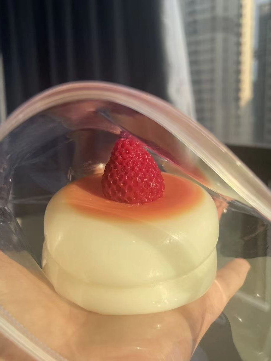 Jouet spongieux de soulagement du stress Shufulei aux fraises en silicone fait à la main