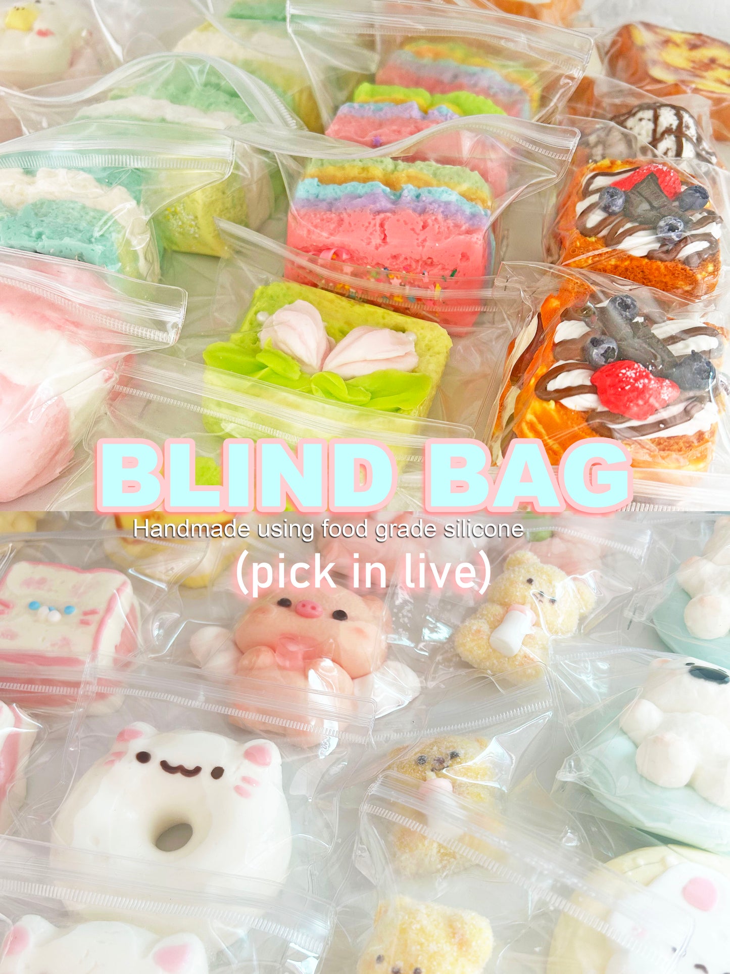 Blind bag Handmade Silicone Squishy Toy Stress Relief