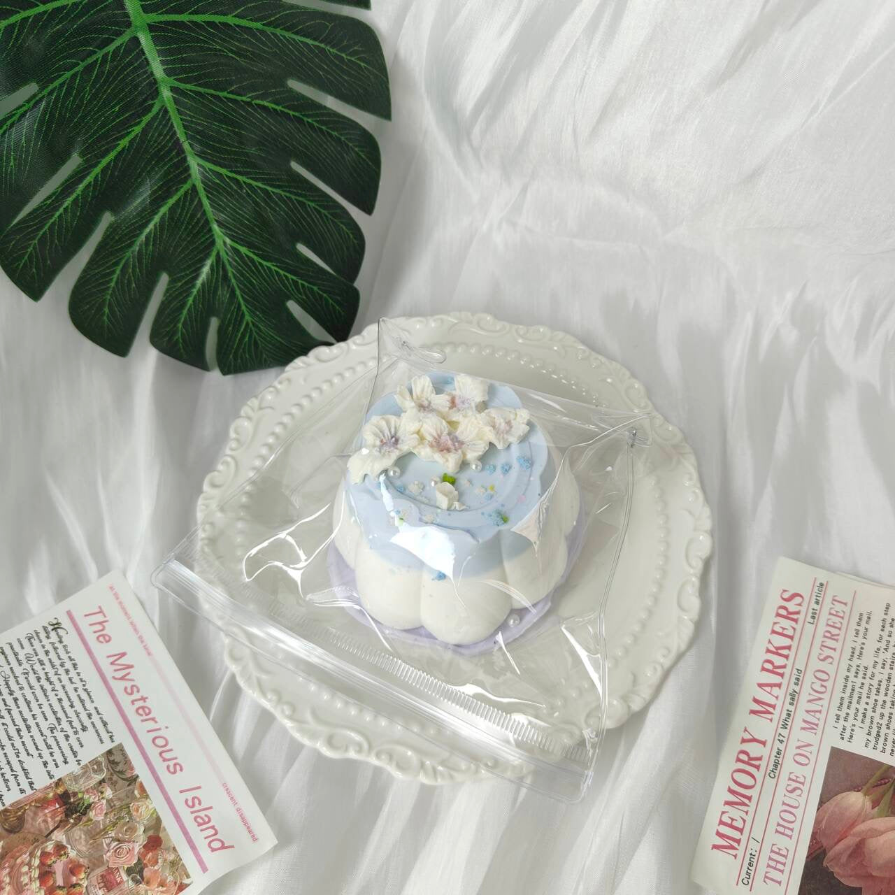 blue pudding