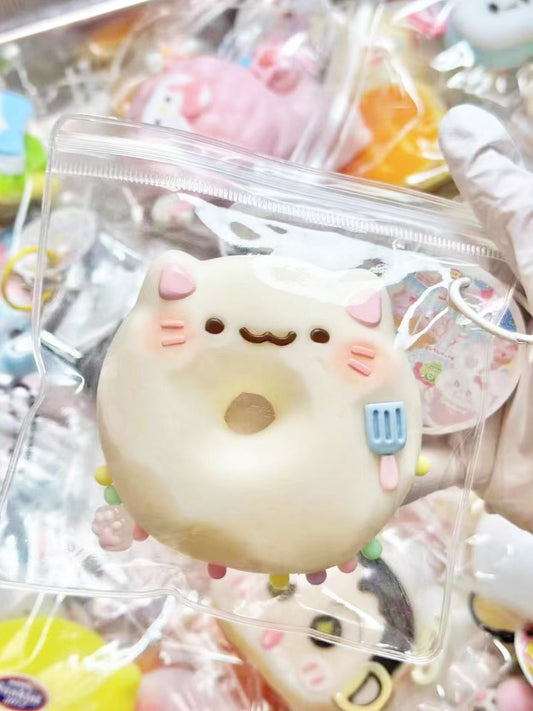 Handmade Silicone Cute Little Bear Donut Stress Relief Squishy Toy