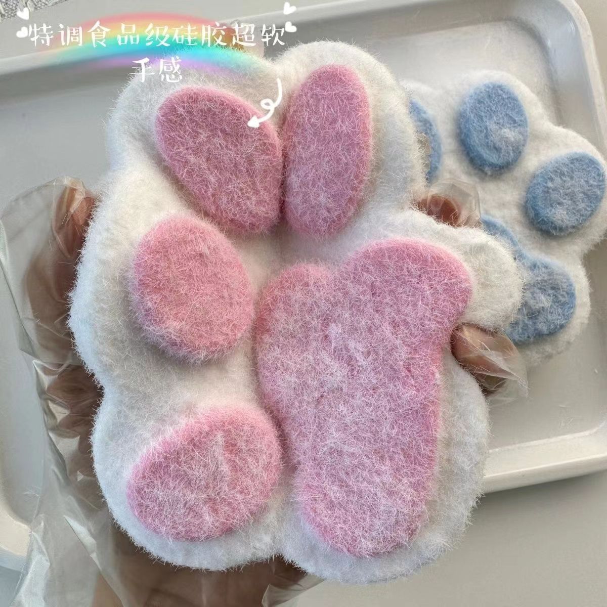 380g Handmade Silicone big Cat paw Stress Relief Squishy Toy