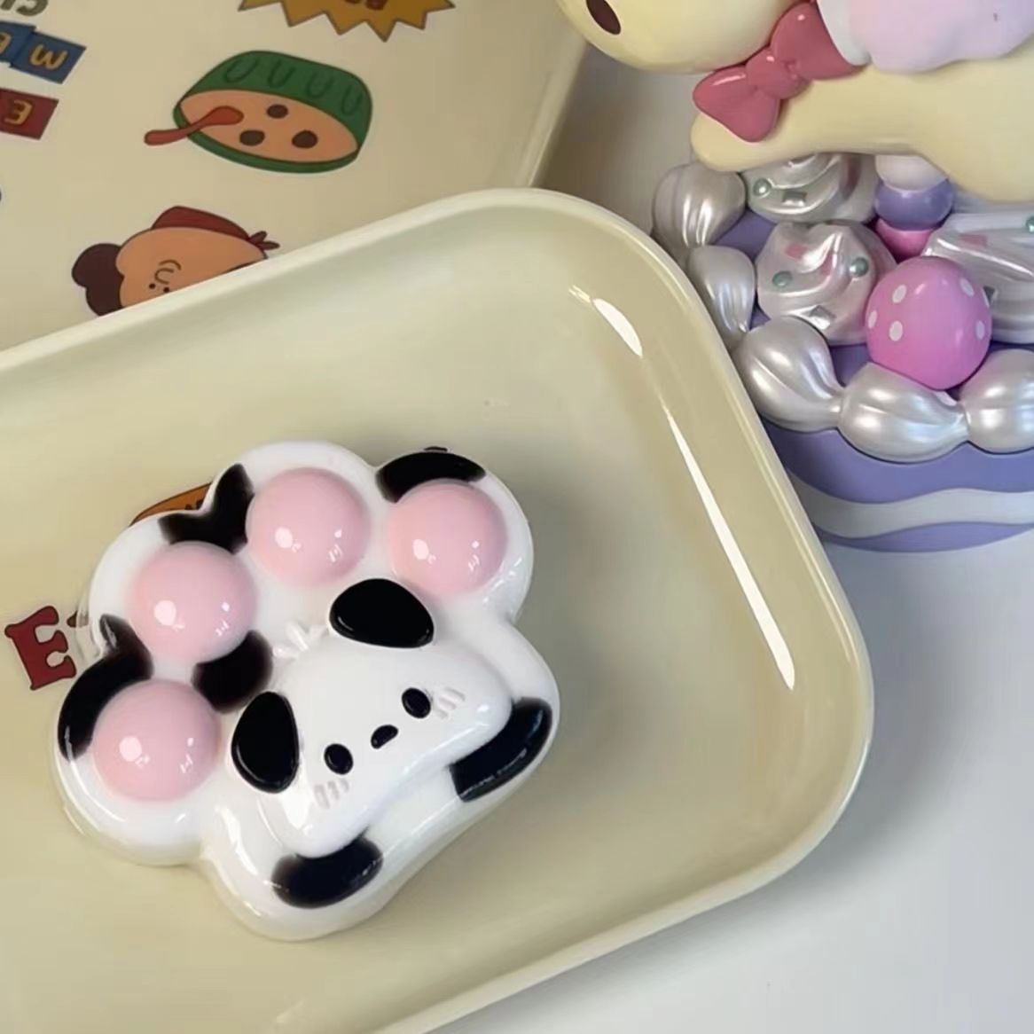 Handmade Silicone kitty cat paw Stress Relief Squishy Toy