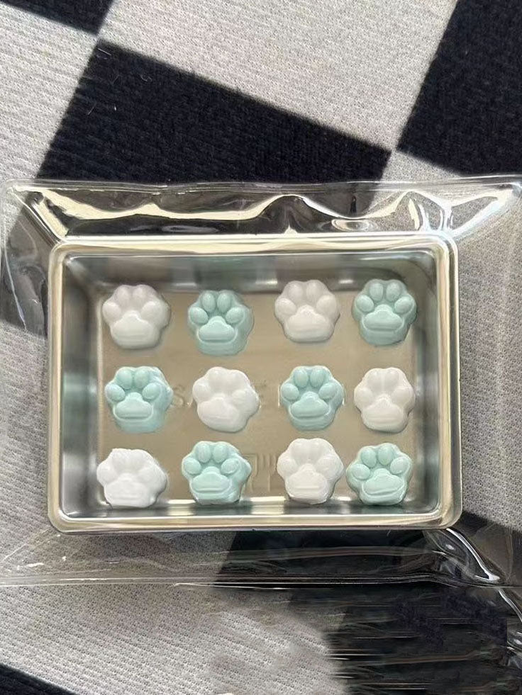 Silicone mini Cat's paw tabasquishy Macaron color Relieve stress
