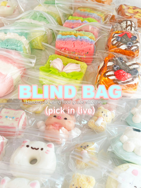 Blind bag Handmade Silicone Squishy Toy Stress Relief  pick in live( kikisquishy3 )