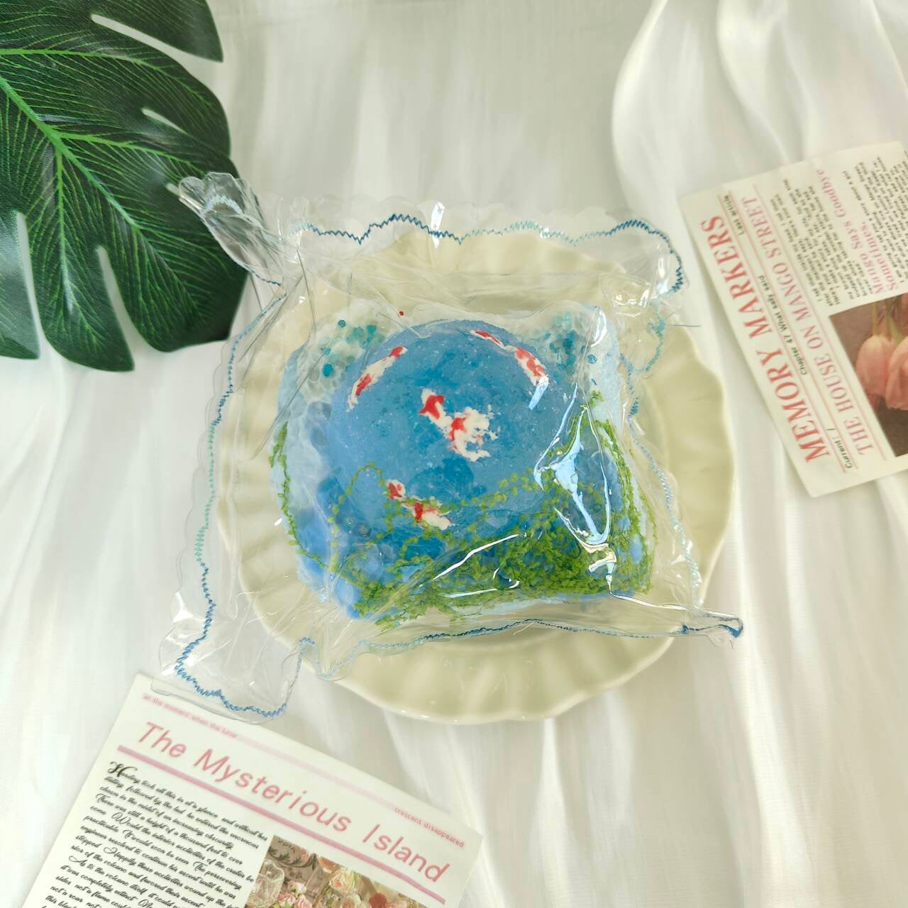 Blue fish toast