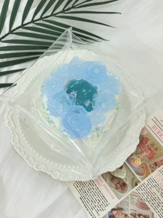 Blue rose cake