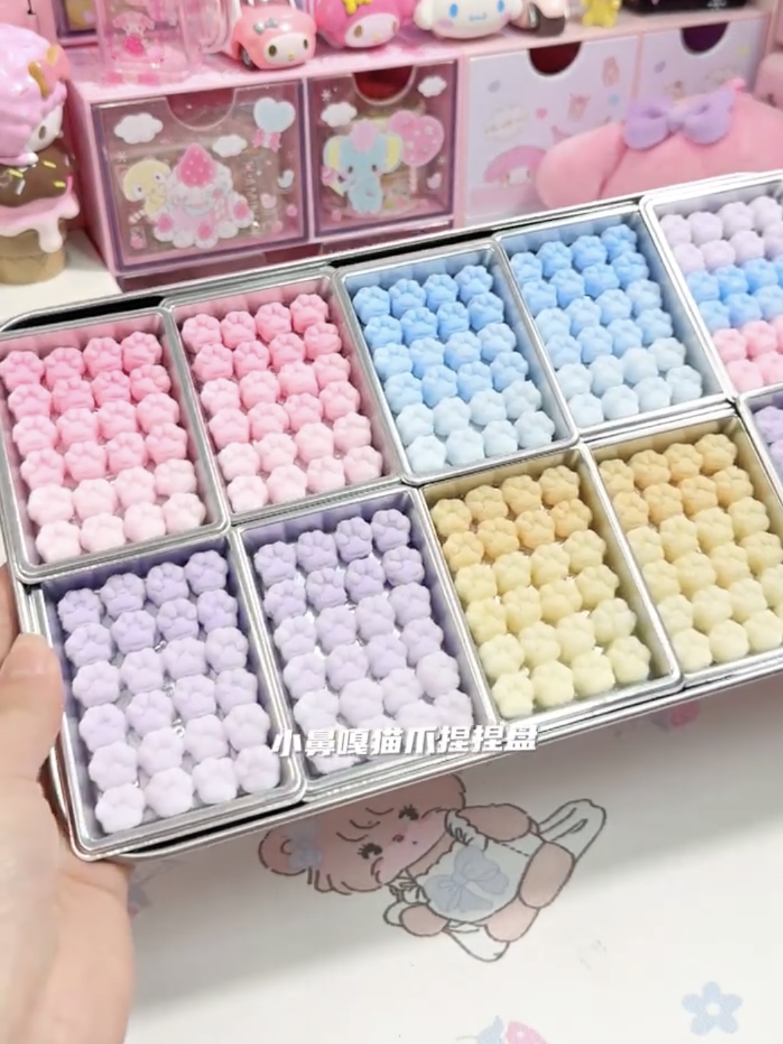 Handmade Silicone mini cat pawStress Relief Squishy Toy