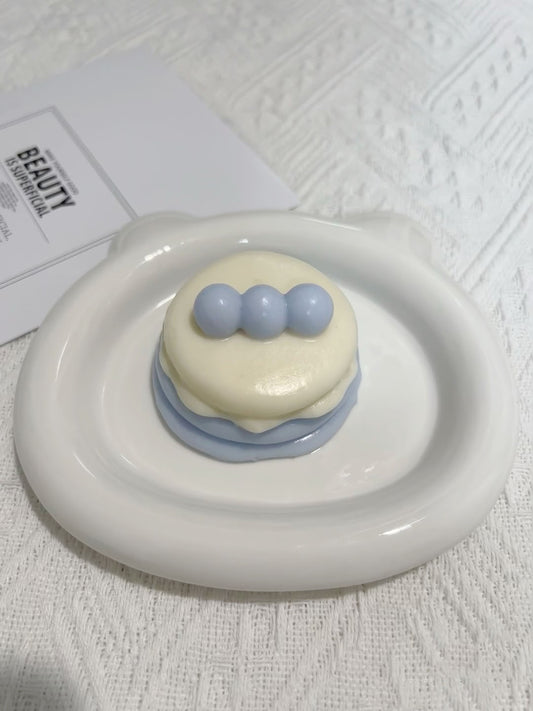 Handmade Silicone blue Soufflé Stress Relief Squishy Toy