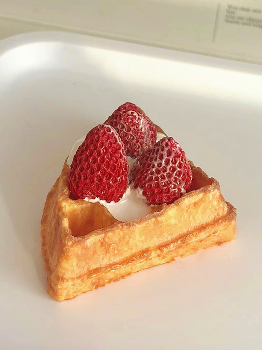 Handmade Silicone Strawberry waffles Stress Relief Squishy Toy