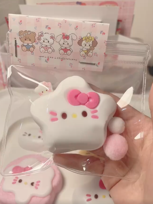five-pointed star kitty Handmade Silicone Stress Relief Squishy Toy