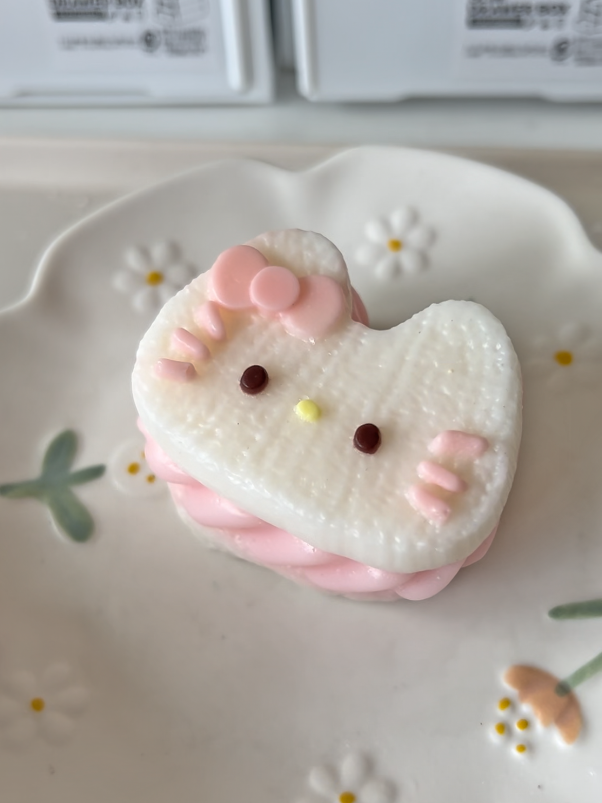 Handmade Silicone kitty sandwich biscuits Stress Relief Squishy Toy
