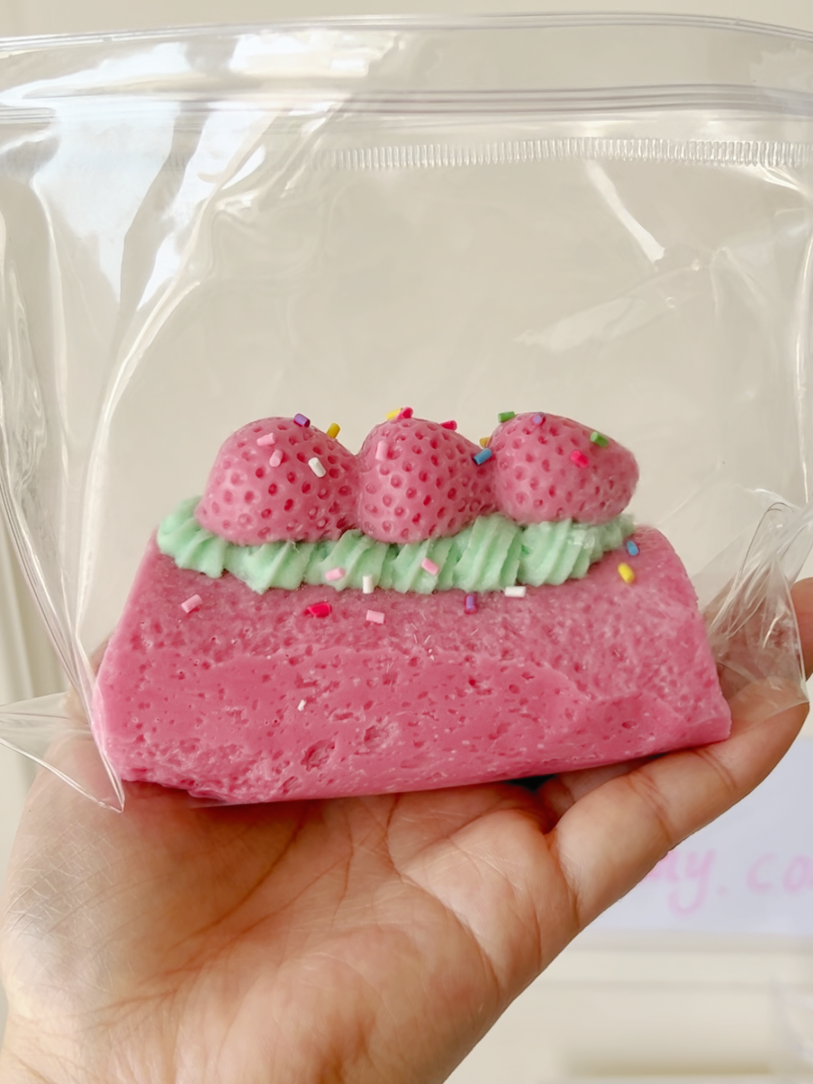 Handmade Strawberry Swiss roll cake squishy toys