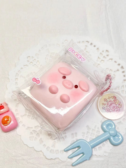 Handmade Silicone Cute pig  steamed bun Stress Relief Squishy Toy