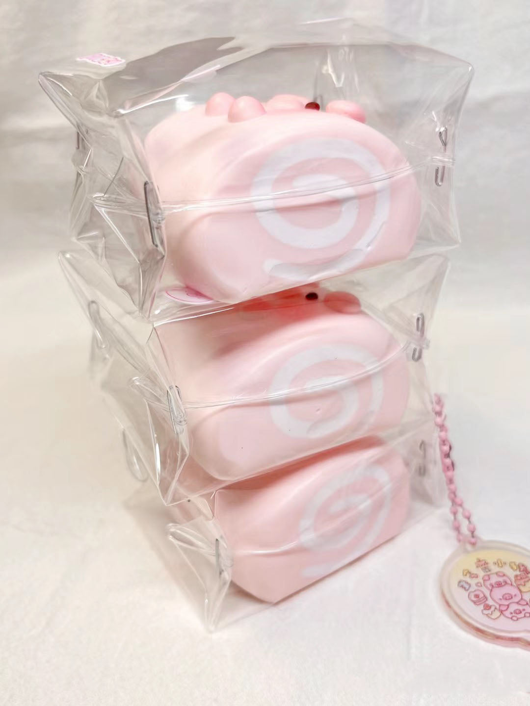 Handmade Silicone Cute pig  steamed bun Stress Relief Squishy Toy