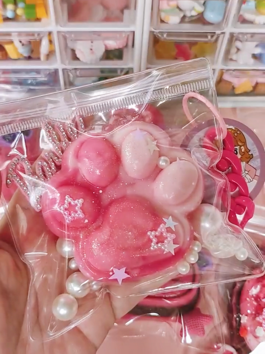 100g Handmade Silicone pink cat paw Stress Relief Squishy Toy