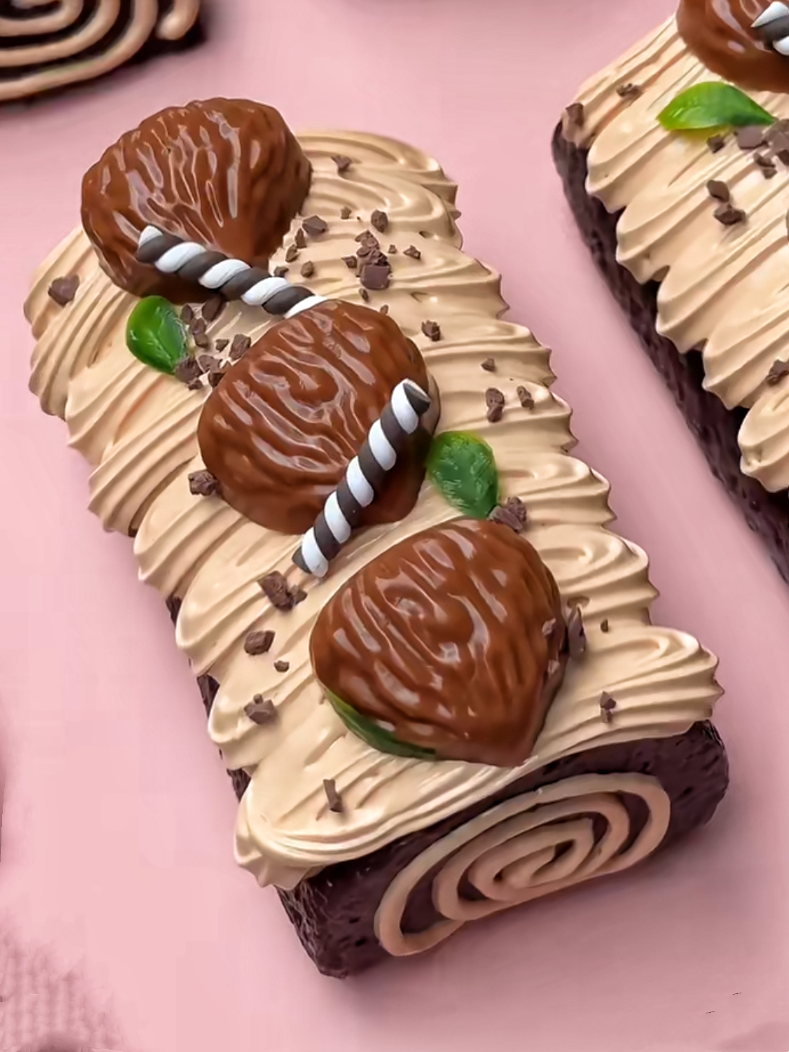 Handmade Silicone Chestnut Swiss Rolls Stress Relief Squishy Toy