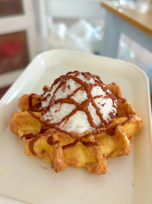 Handmade Silicone Ice cream waffles Stress Relief Squishy Toy