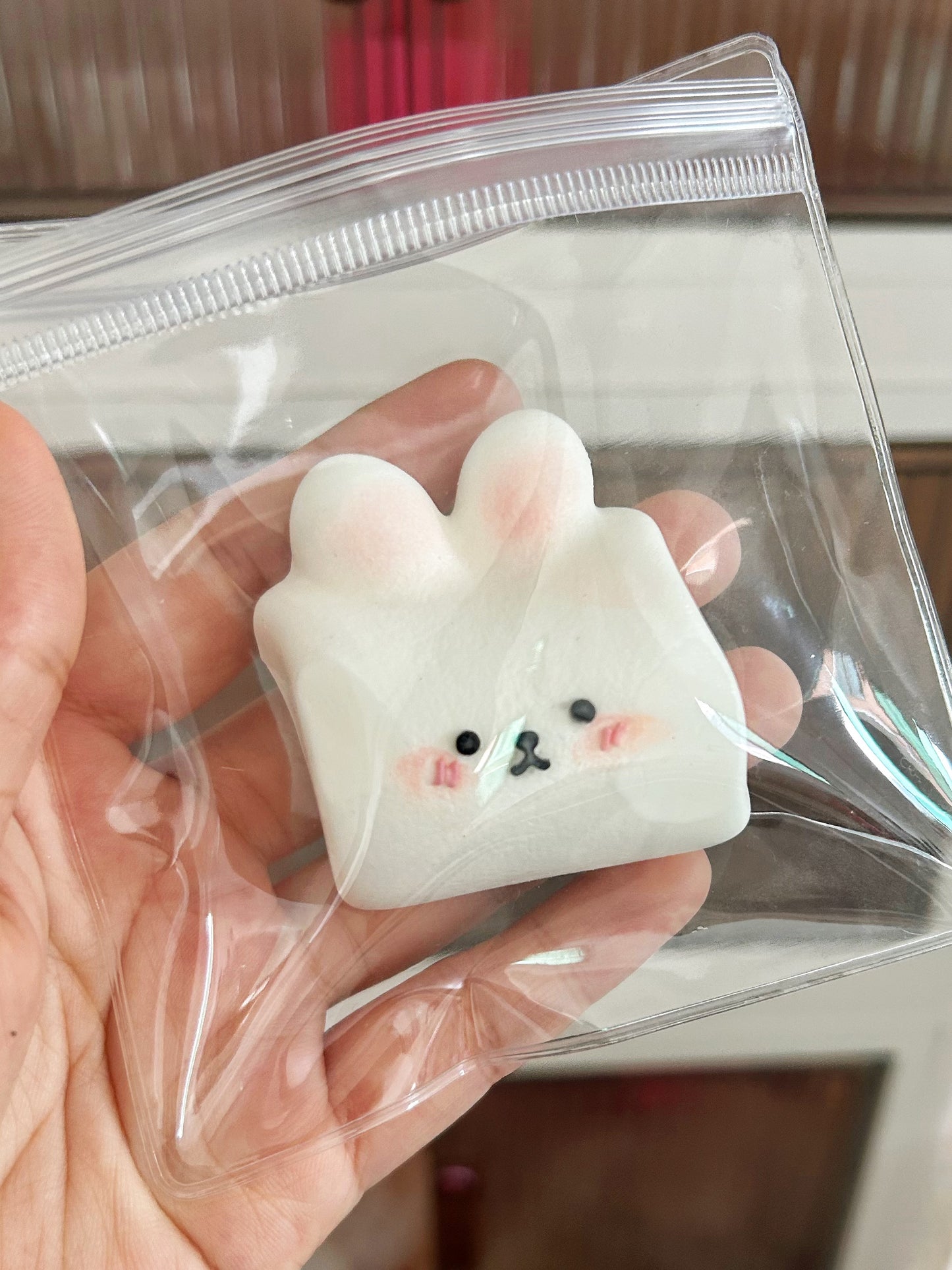 Handmade Silicone Rabbit cotton candy Stress Relief Squishy Toy