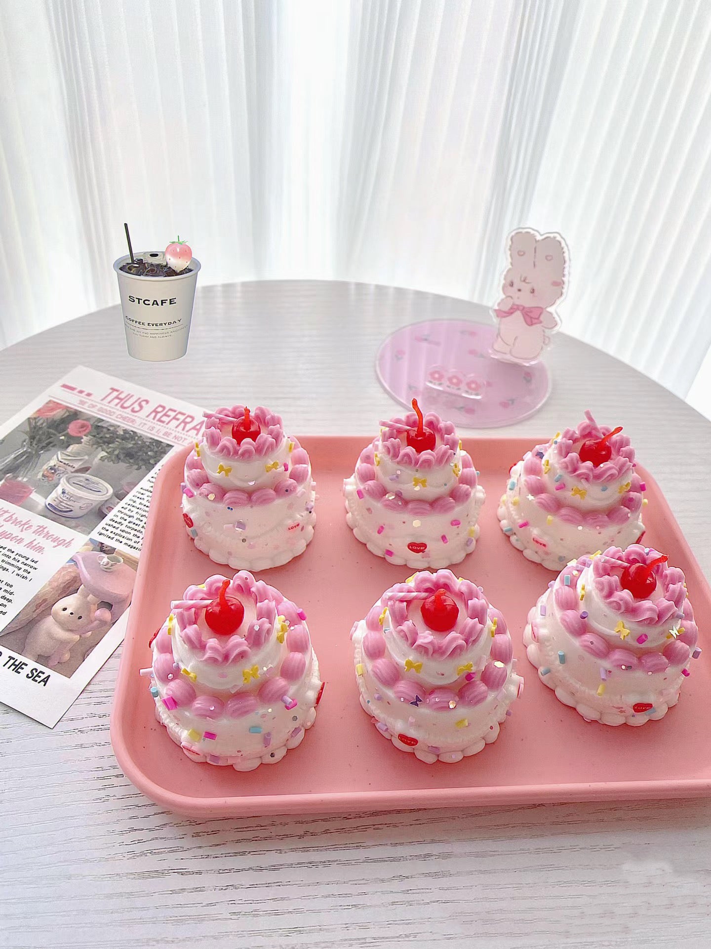 Handmade Silicone  Double layered cream cake Stress Relief Squishy Toy