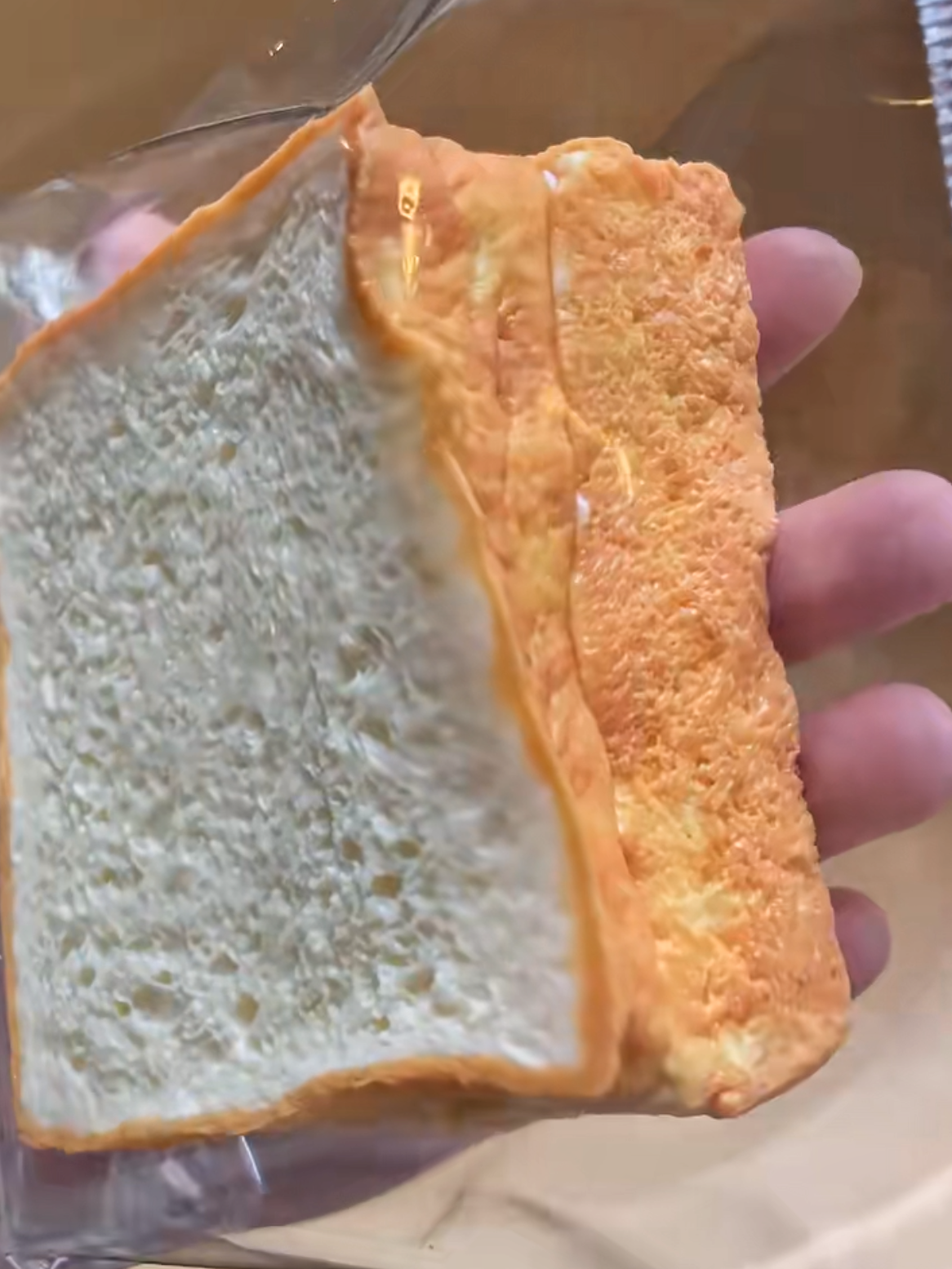 Handmade Silicone  Double layered square toast Stress Relief Squishy Toy