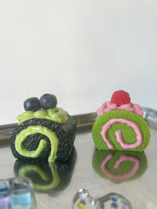 Handmade Silicone Mini Swiss Rolls  Stress Relief Squishy Toy