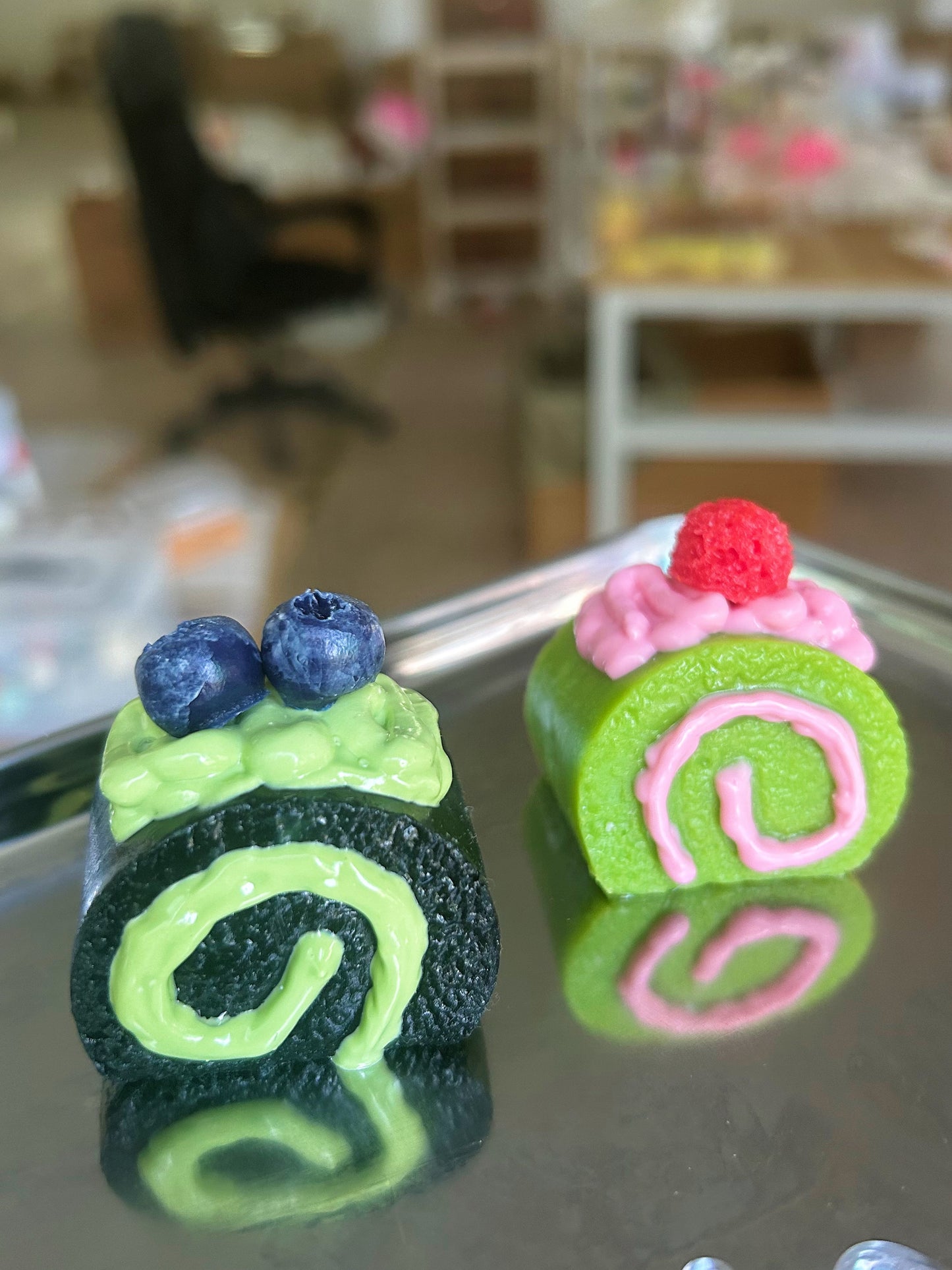 Handmade Silicone Mini Swiss Rolls  Stress Relief Squishy Toy