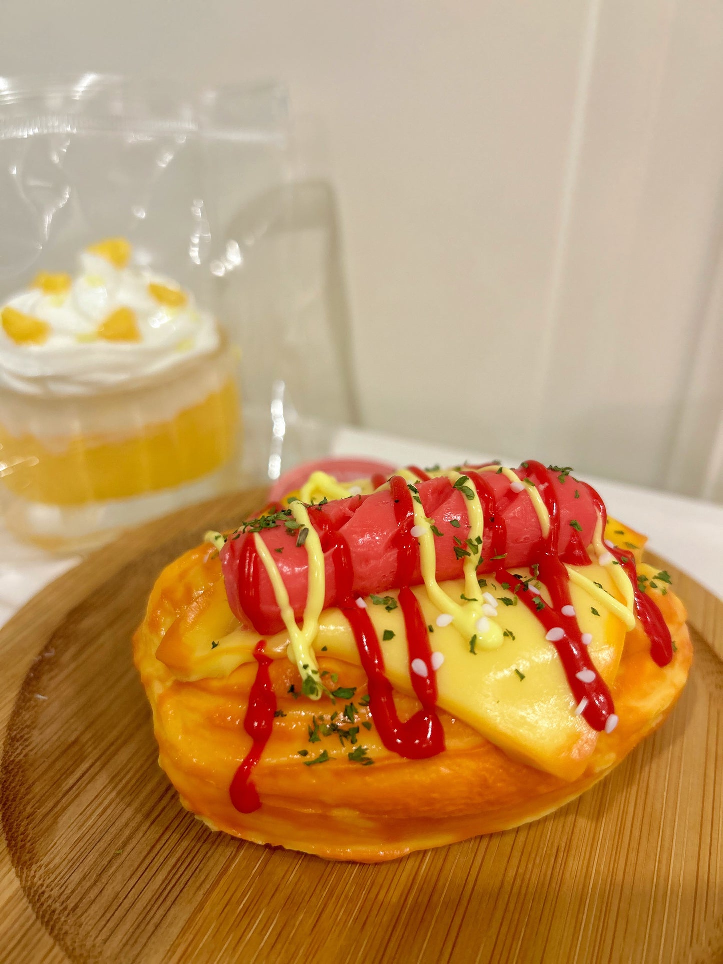 Handmade Silicone Hotdog Buns Stress Relief Squishy Toy
