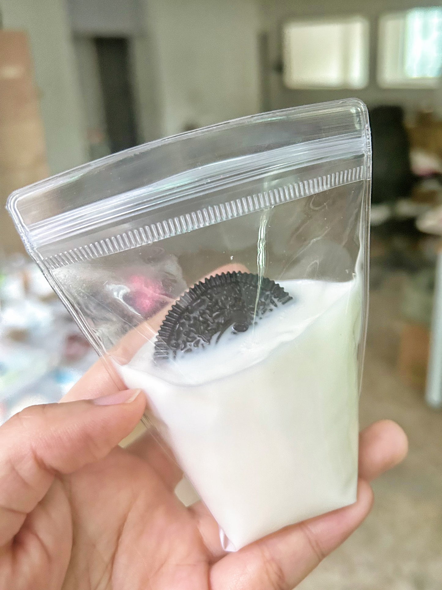 Handmade Silicone oreo  brewed milk Stress Relief Squishy Toy