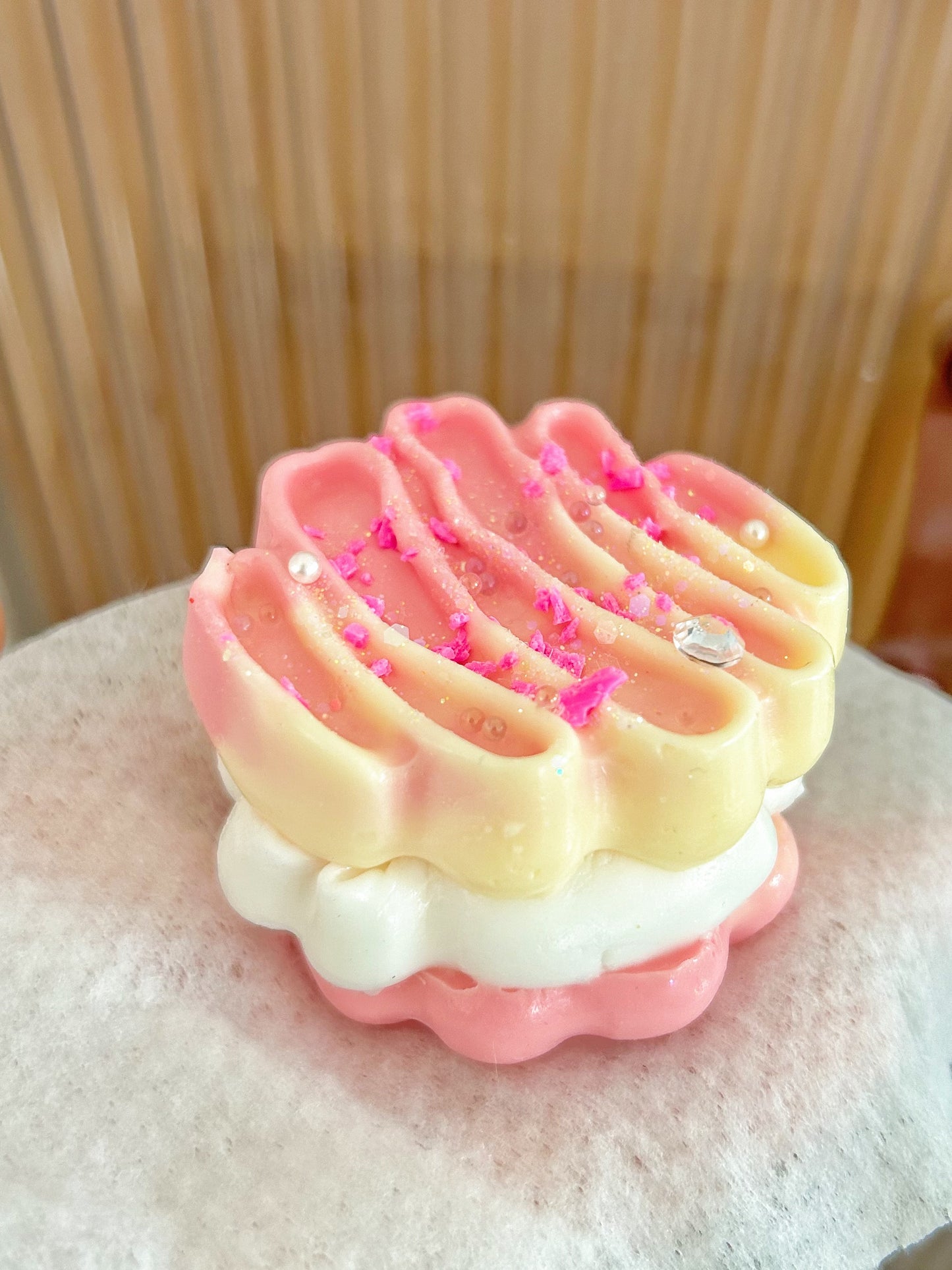 Handmade Silicone Three layer biscuits Stress Relief Squishy Toy
