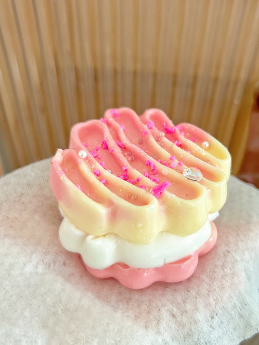 Handmade Silicone Three layer biscuits Stress Relief Squishy Toy