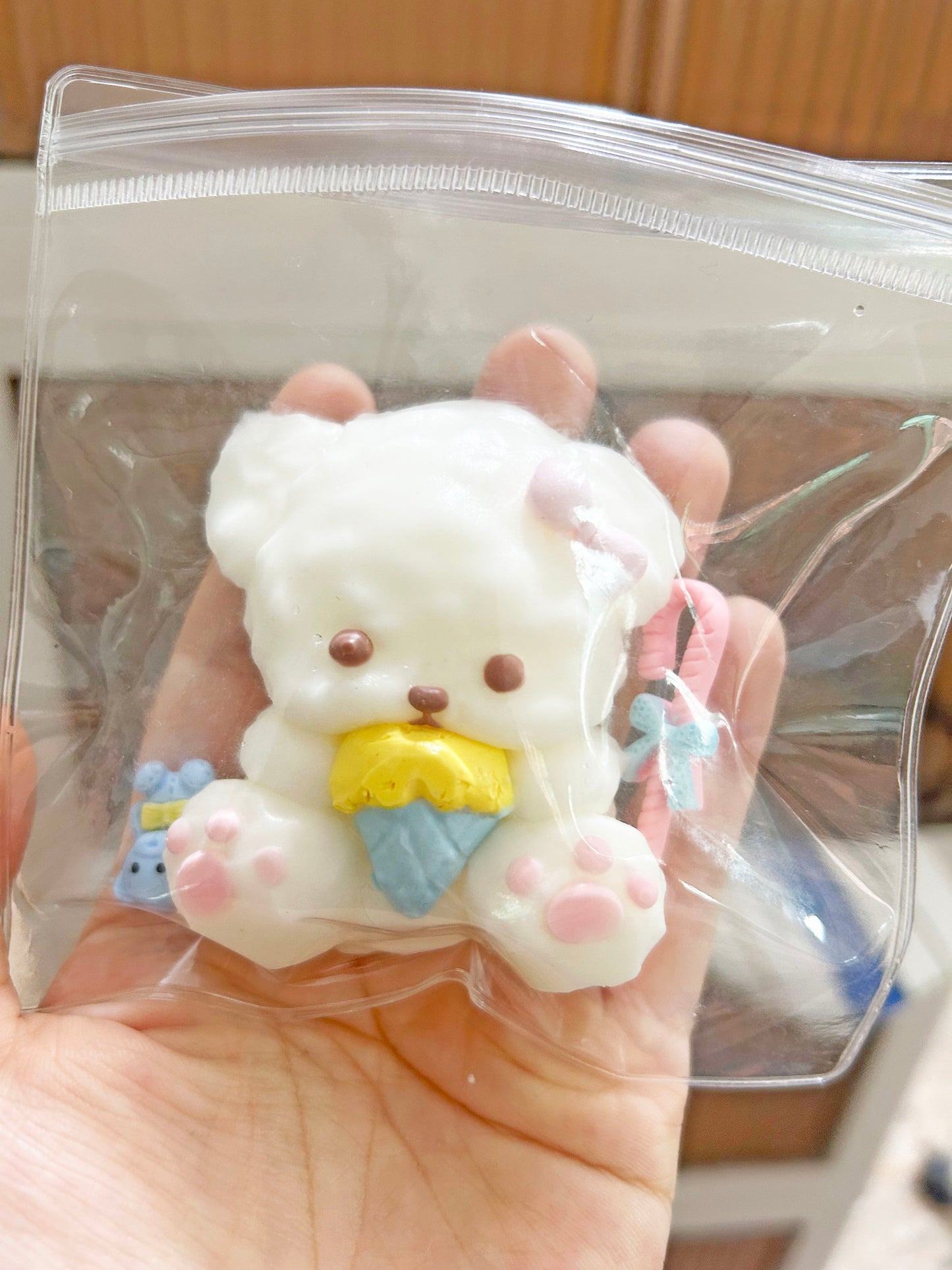 Handmade Silicone Ice Cream puppy Dog Stress Relief Squishy Toy