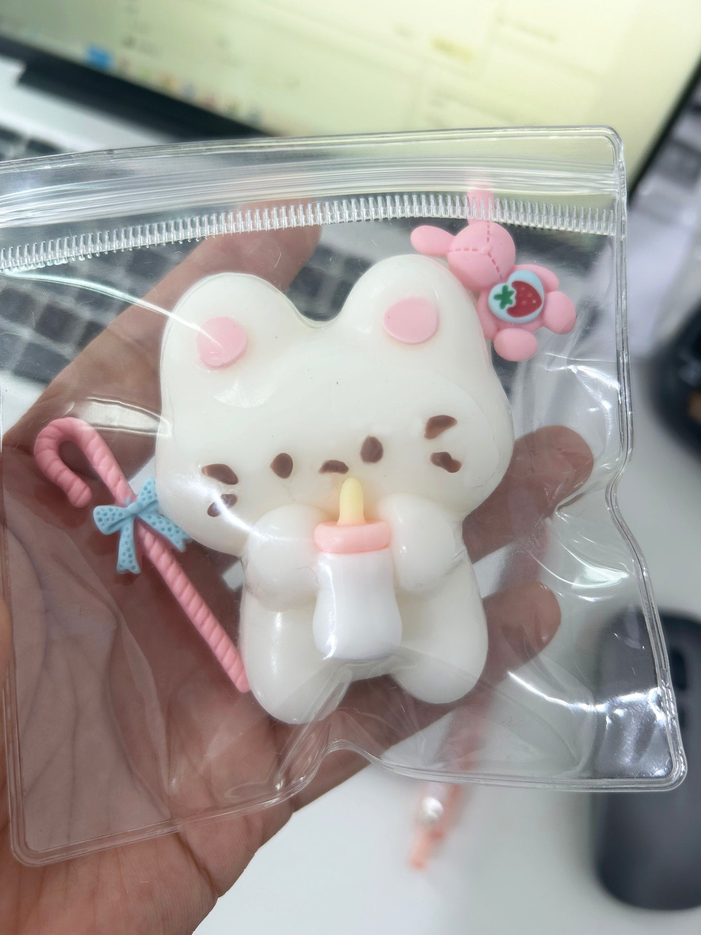 Handmade Silicone Bottle Rabbit Stress Relief Squishy Toy
