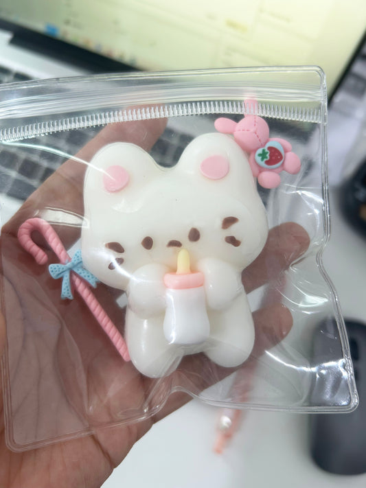 Handmade Silicone Bottle Rabbit Stress Relief Squishy Toy