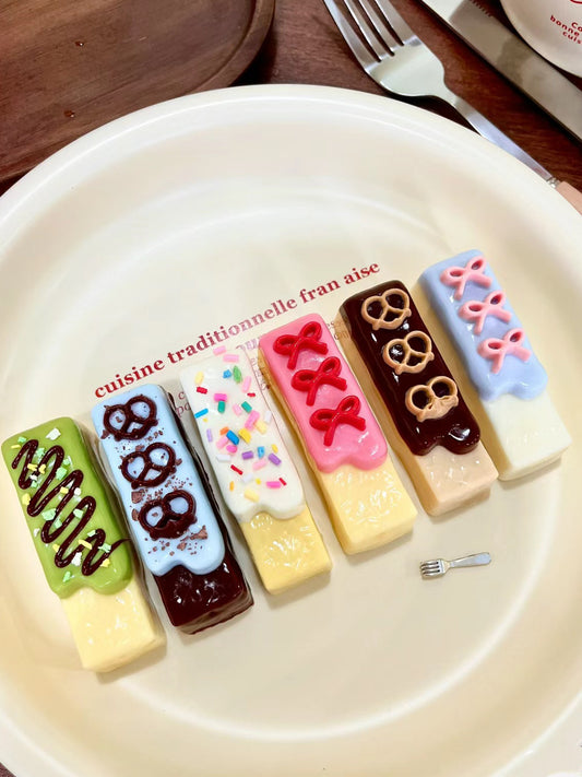 Handmade Silicone 6 chocolate bars Stress Relief Squishy Toy