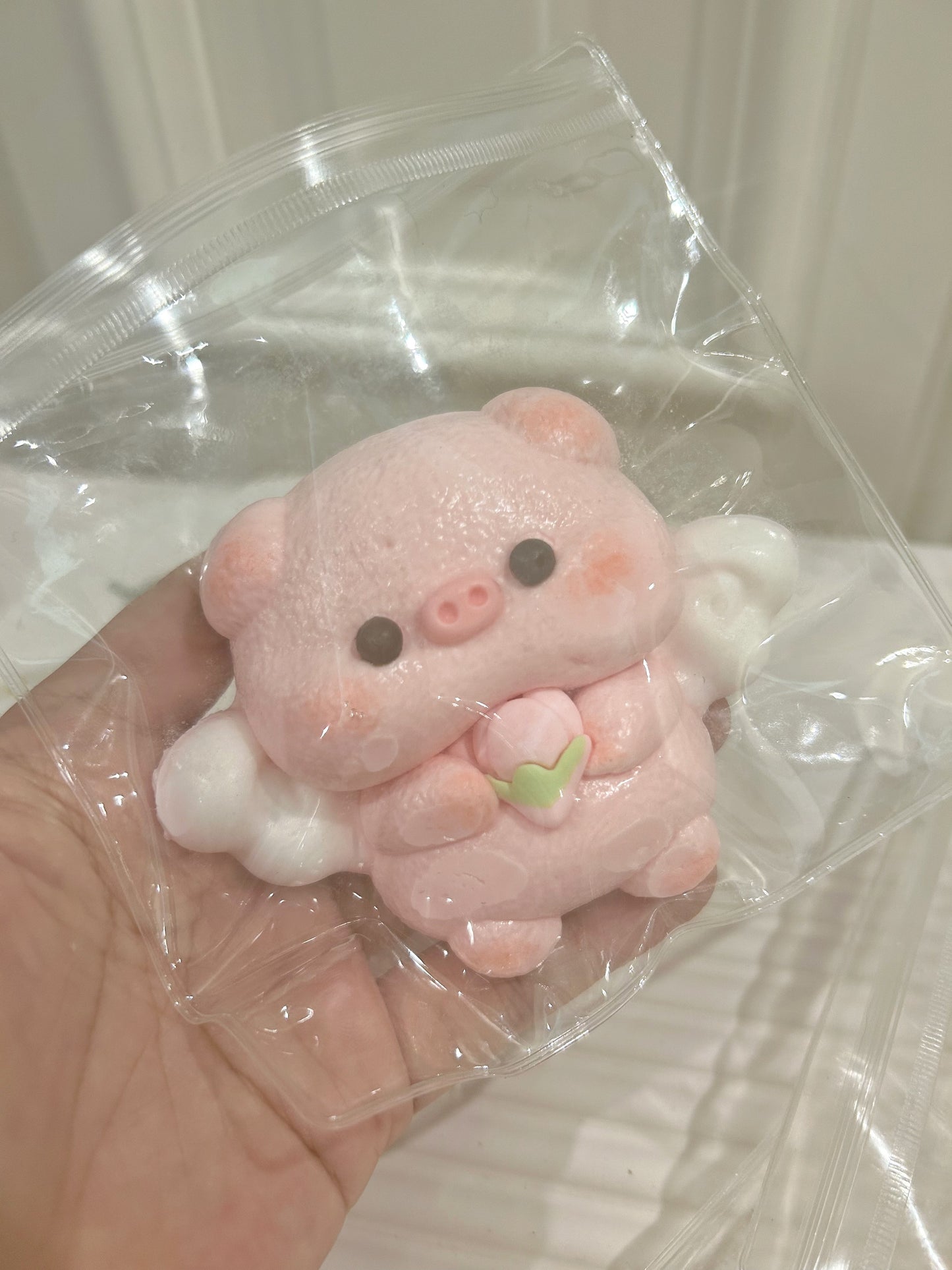 Handmade Silicone Angel Pig Stress Relief Squishy Toy