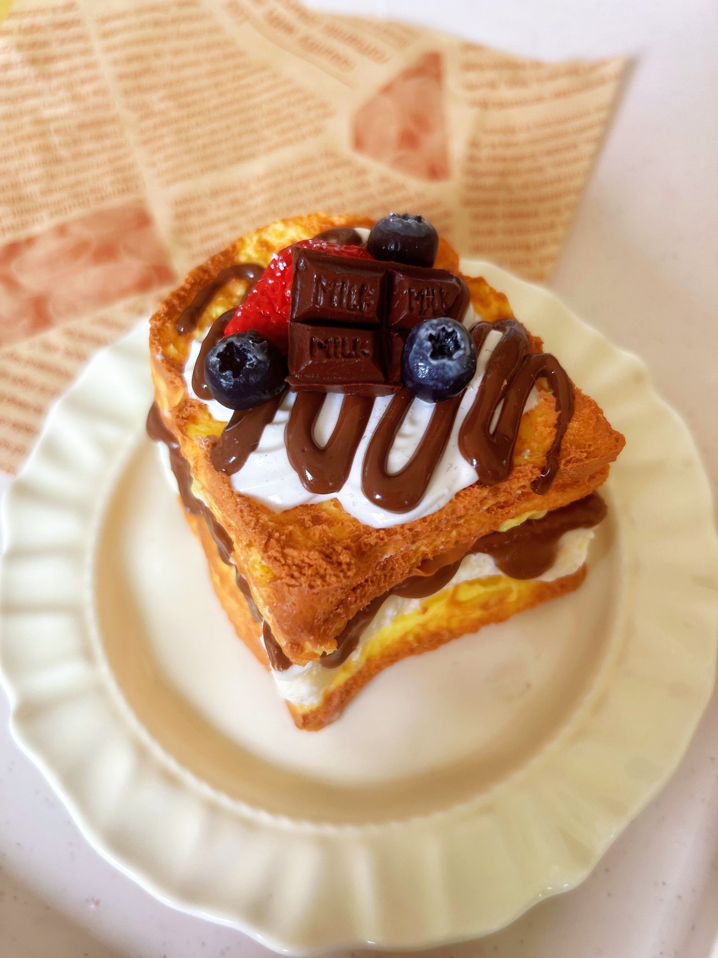 Three layered toast sandwich