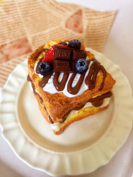 Three layered toast sandwich