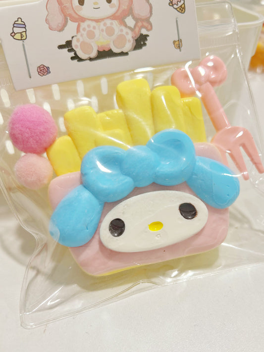 Cute cartoon french fries